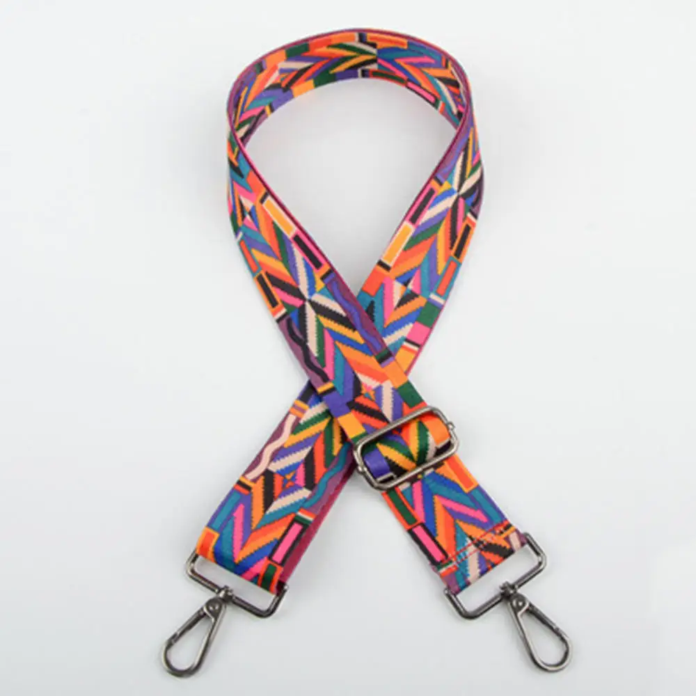 

Wide Nylon Bag Strap Women Colored Straps For Crossbody Shoulder Handbag Belt Bag Accessories Adjustable Embroidered Straps