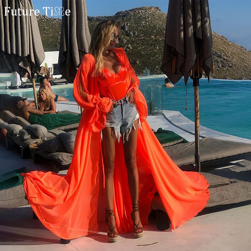 Женское пляжное платье Future Time Пляжная пагода с рукавом халат для бикини