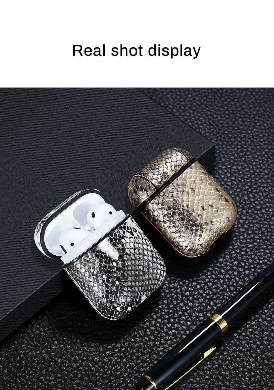 Snake Skin Earphone Case For Apple AirPods Protector Anti-lost Pouch For Air Pod Wireless Bluetooth Earphone Fashion Carcasa Bag