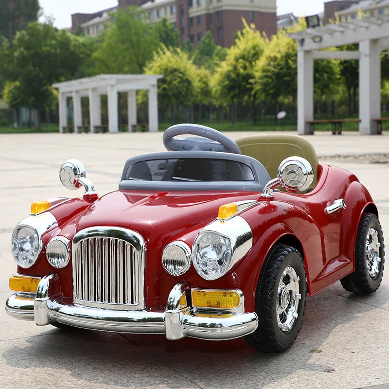 Dual drive red Детский Электрический классический автомобиль, Детский Большой двойной автомобиль, четыре колеса, на батарейках, с пультом дистанционного управления, для прогулок, для младенцев - Цвет: Dual drive red