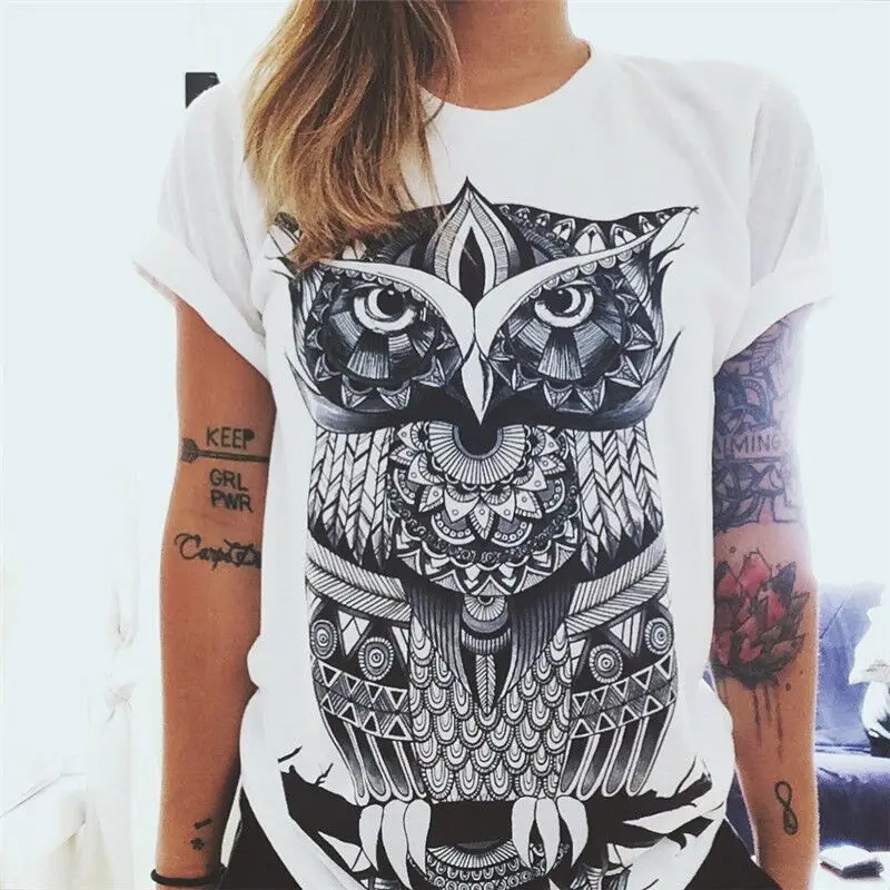 

Punk Rock Graffiti Print T Shirt Women Short Sleeve O Neck Loose White Tshirt 2020 Summer Women Tee Shirt Tops Camisetas Mujer