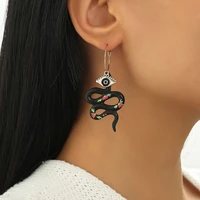 new gothic wind animal snake evil eyes earrings ladies exaggerated travel party leisure jewelry jewelry earrings 1 pair