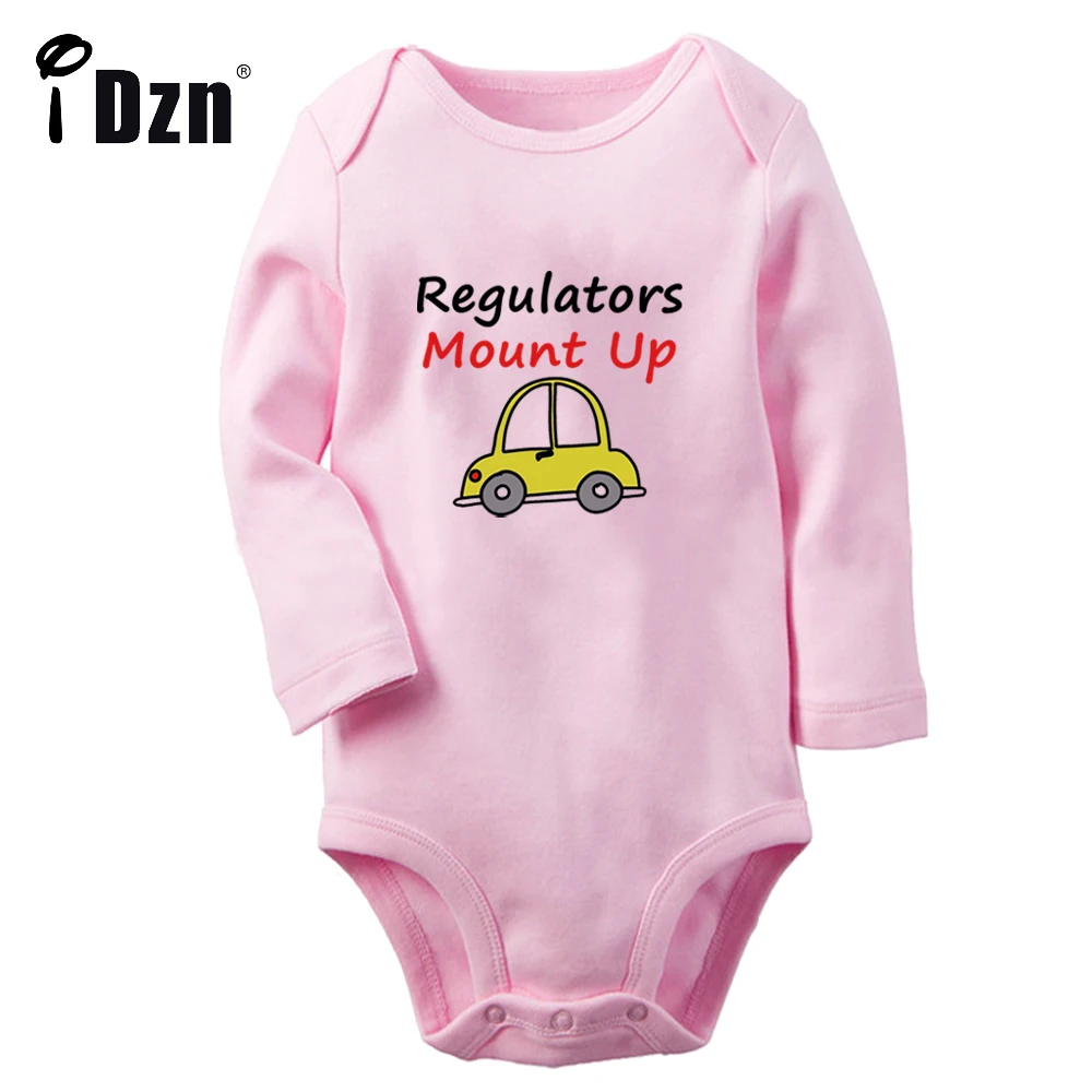 

iDzn NEW Regulators Mount Up Baby Boys Cute Rompers Baby Girls Bodysuit Infant Long Sleeves Jumpsuit Newborn Soft Cotton Clothes