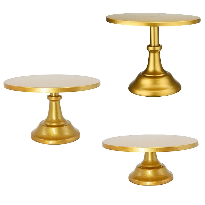 

Portable Round Tray Serving Birthday Party Anniversary Wedding Decor Holder Cake Stand For Graduation Dessert Display