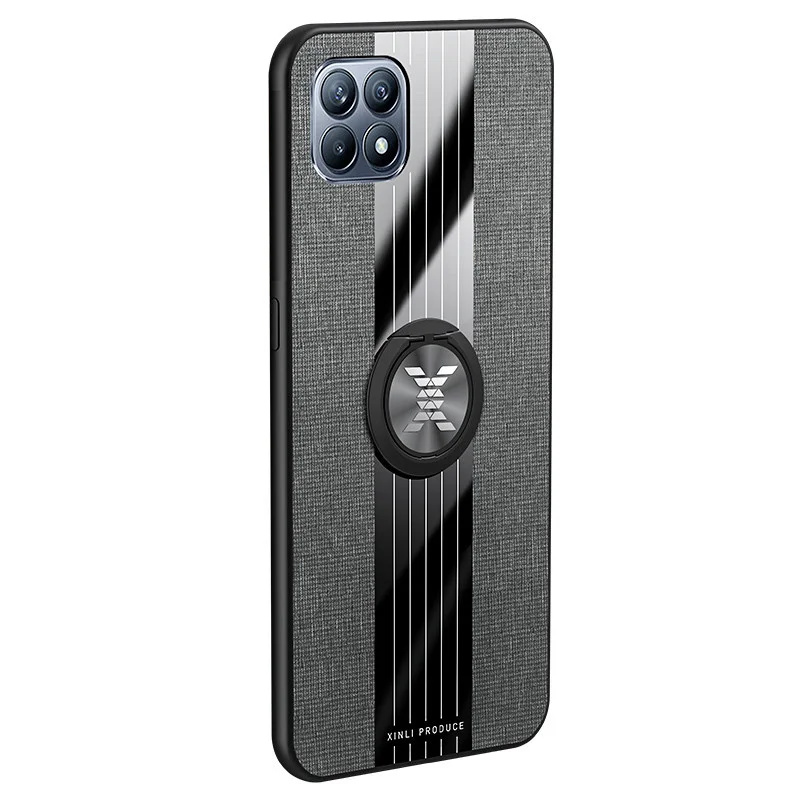 For OPPO Reno 4 4G SE Case Shockproof Car Holder Ring for 5G Reno4 Pro TPU Leather Silicone Bumper Cover | Мобильные телефоны и