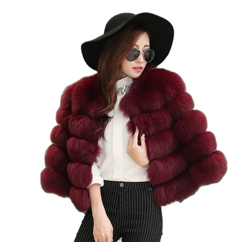 Vintage fluffy Faux Fur Coat Donna Breve Pelliccia Finta Tuta Sportiva Di inverno Cappotto Rosa 2021 Fashionable Winte | Женская одежда