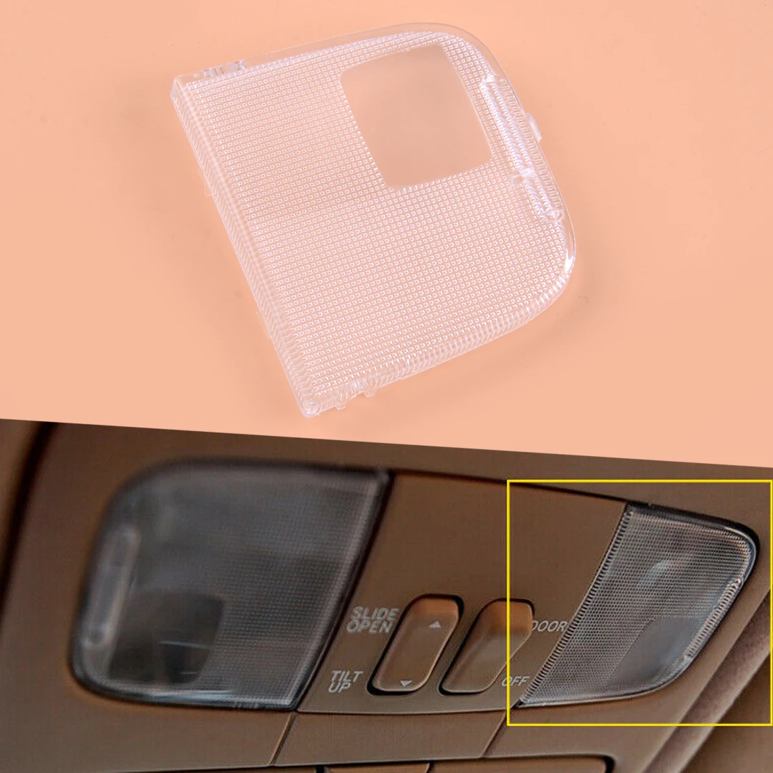 

Car Left Front Roof Reading Light Map Lamp Lens Shell Cover Decor Fit For Toyota Prado FJ120 2003 2004 2005 2006 2007 2008 2009
