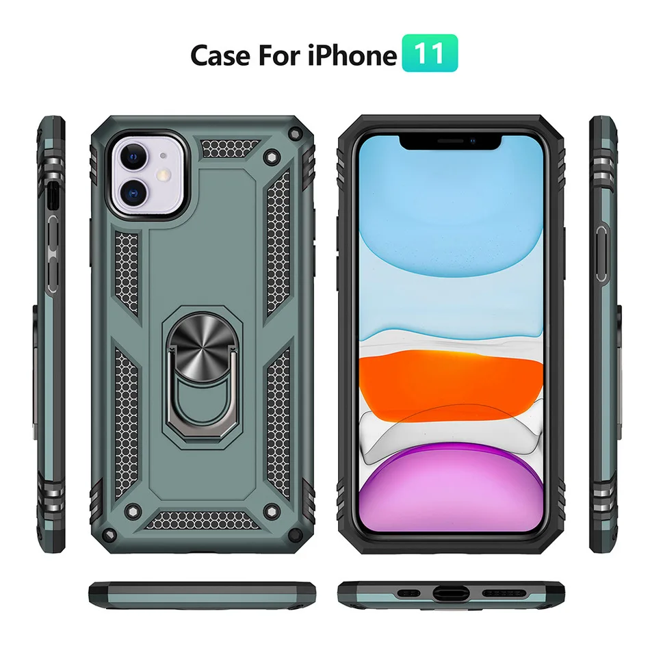 Роскошный бронированный магнитный чехол для iPhone 11 Pro Max противоударный 8 7 6s XR X XS с