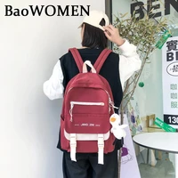 baowomen nylon woman backpack for college students school bagpack multi pockets ployster inside travel shoulder bags harajuku