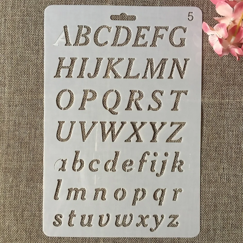 12 шт./компл. 26 см алфавитные буквы сделай сам слойные трафареты настенная