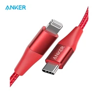 anker usb c to lightning cablemfi certifiedpowerline ii nylon braidedfor iphone 1111 proxxs etc supports power delivery
