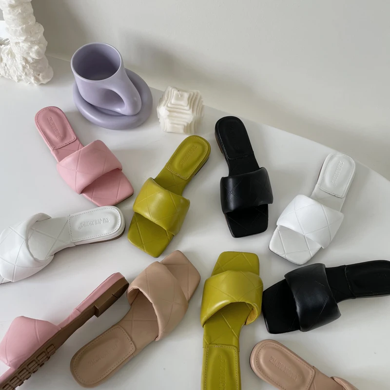 

ZAR Women Slippers 2020 Summer New Rome Sandals Flat Casual Shoes Female Slip on Slides Woman Shoes Plus Size Sandalias Mujer