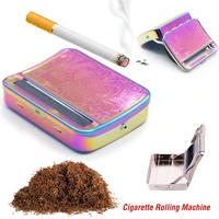 70mm papers manual tobacco rolling making machine case portable metal cigarette box smoking cigarette maker diy accessories