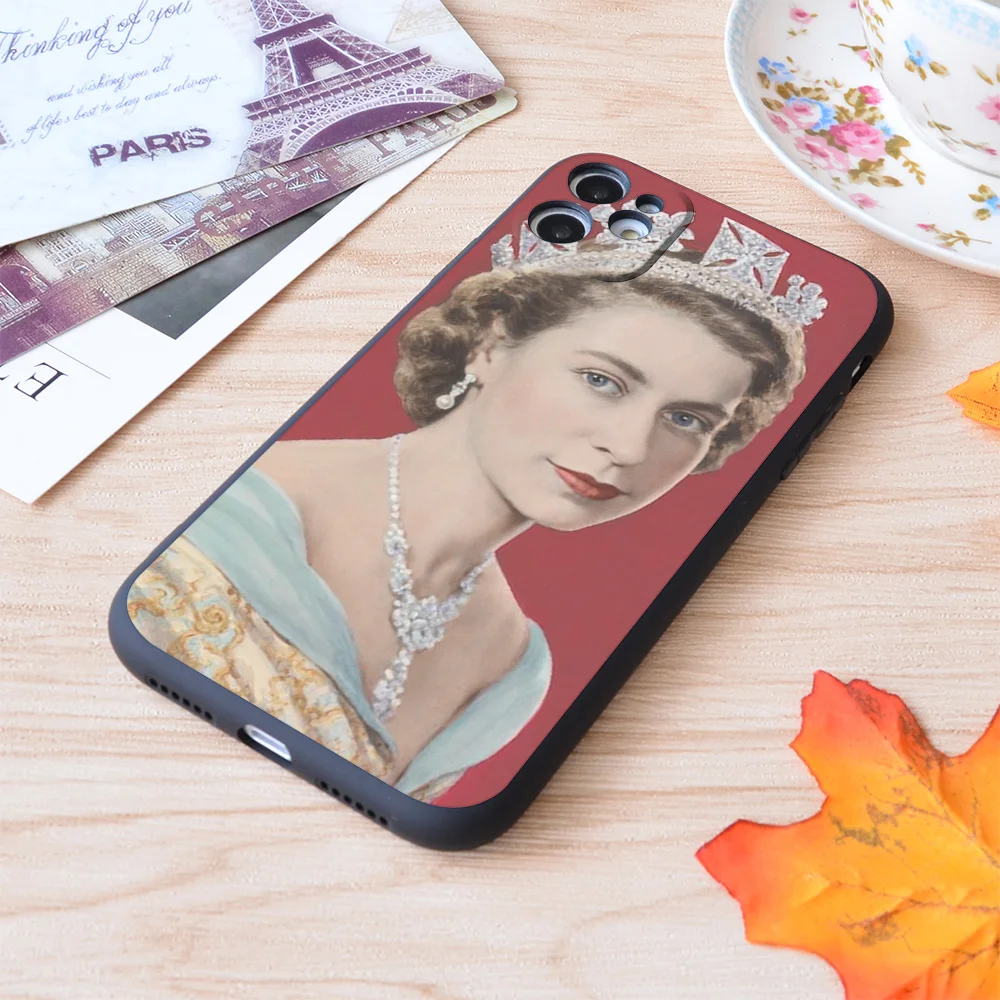 

For iPhone Queen Elizabeth Ii Diamond Jubilee Print Soft Matt Apple iPhone Case
