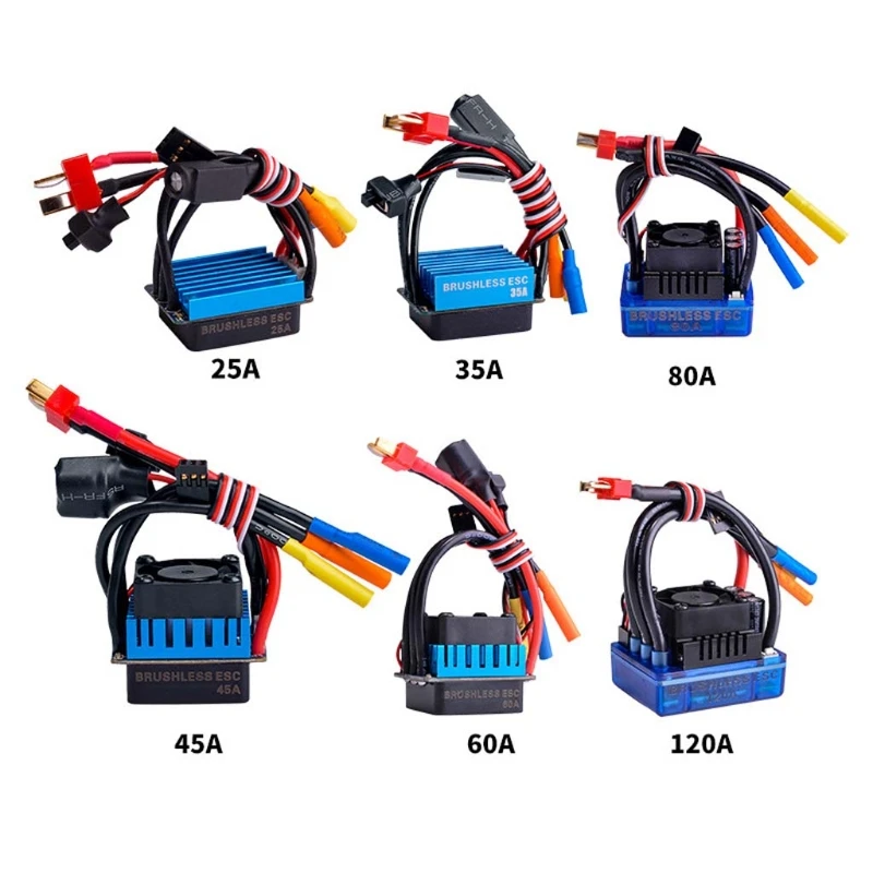 

25A/35A/45A/60A/80A/120A Sensorless Brushless Motor ESC for Remote Control RC