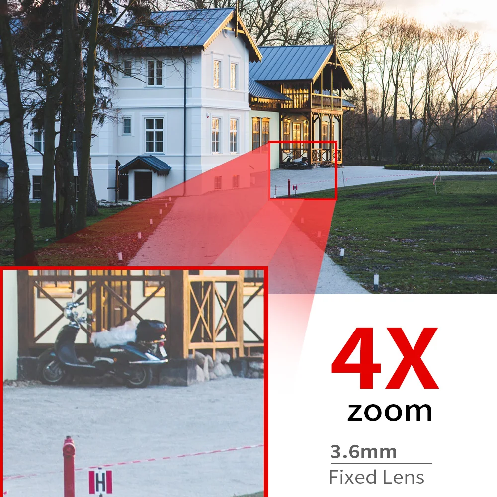 

TAINOSAN WIFI 1080P POE IP Camera Wireless 5MP Outdoor CCTV 4X Zoom HD Surveillance Cam CamHipro Onvif Compatible Hikvision NVR