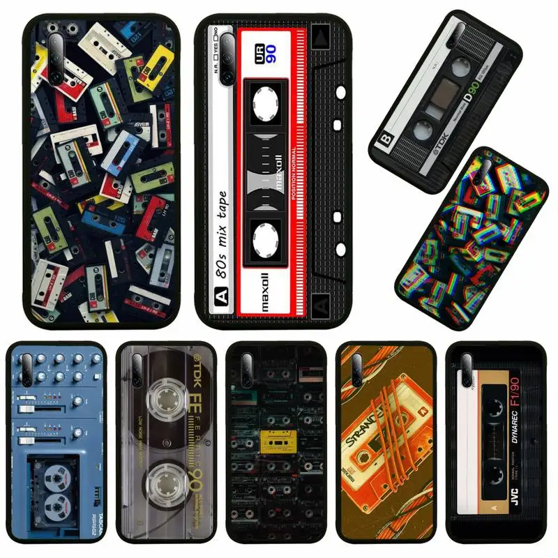 

Camera Cassette Music Phone Case For Huawei Honor View V 5 7 8 9 10 20 30 X S Play Lite Pro Cover