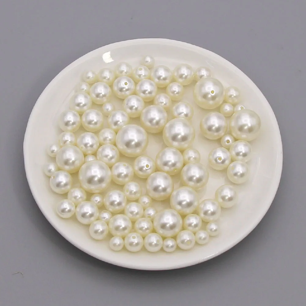 Круглые жемчужные заклепки белые шпильки и шипы для одежды/шляп/брюк