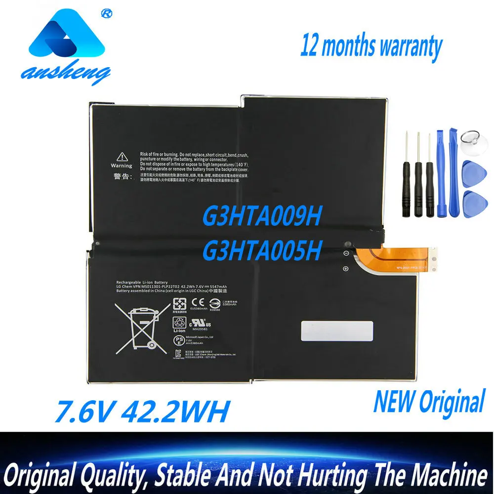 Оригинальный аккумулятор G3HTA005H для ноутбука MICROSOFT SURFACE PRO 3 1631 G3HTA009H 1577-9700 7,6 в Вт/ч с инструментами