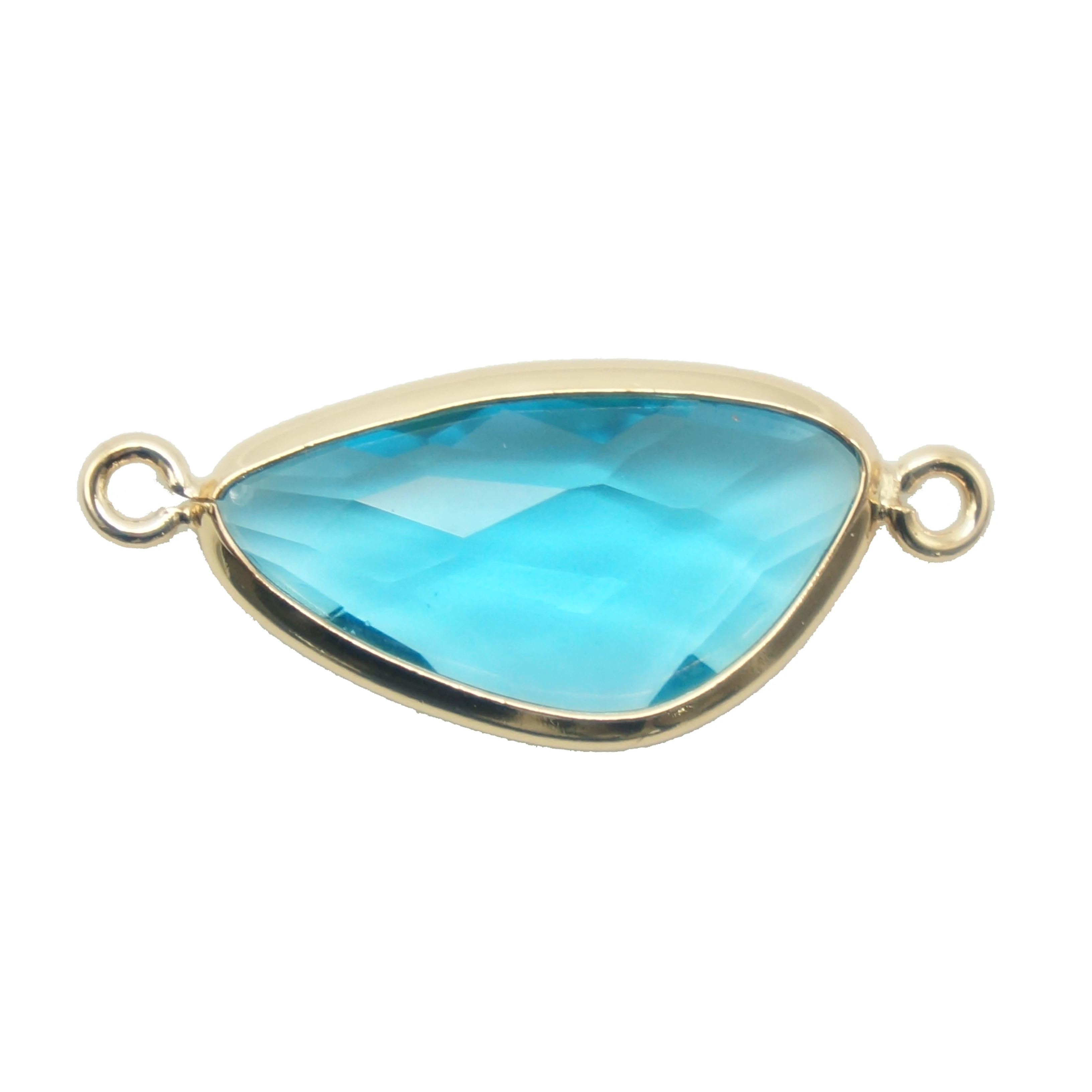 

Peixin Crystal Triangle Charm Copper Clad Glass Connector DIY Women Necklace Necklace Bracelet Making Accessories Wholesale
