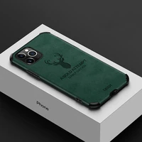 For Apple iphone Pro Max Case Soft Silicone Leather Deer shockproof Back Cover Case for iphone Max Plus