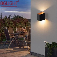 86light square outdoor wall light fixtures contemporary waterproof led simple lamp for home porch balcony villa