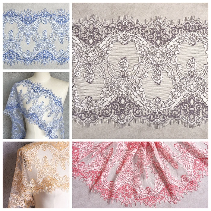 Дворцовый цвет ресниц кружевной ткани шириной 25 см борода кружева декоративные