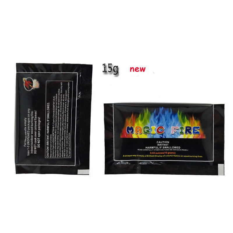 15g new 10 г/15 г/25 г/30 г волшебный огонь Красочные Пламя порошок костер Саше пиротехника Открытый Кемпинг Туризм выживания Инструменты вечерние инструменты - Цвет: 15g new