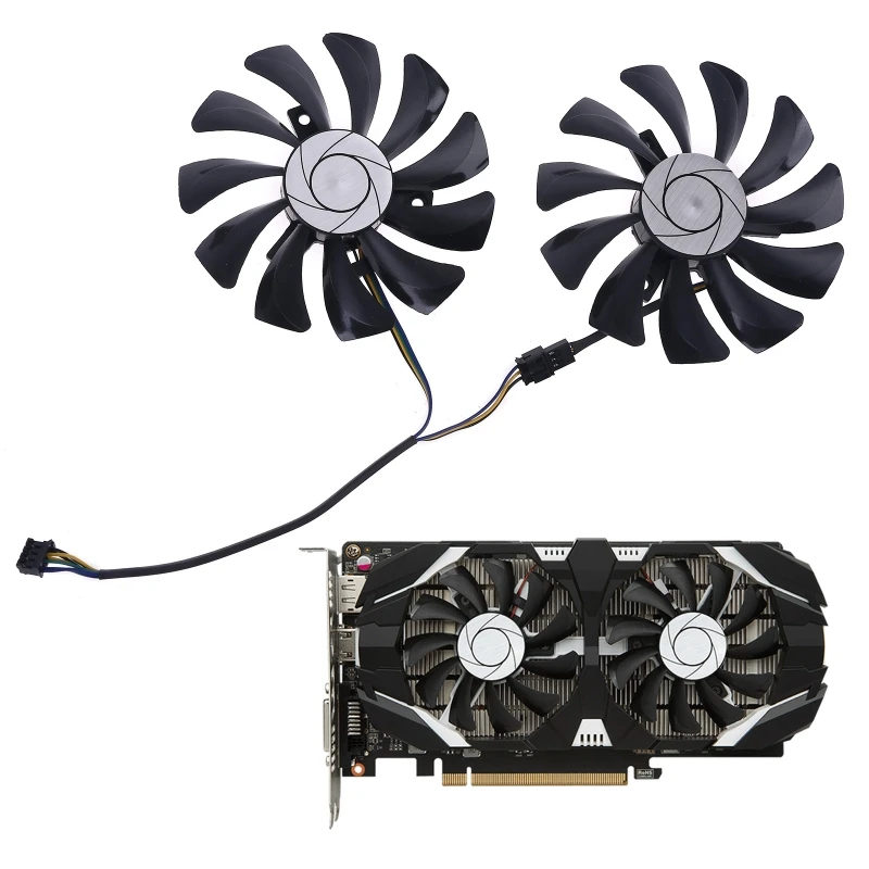 

1 пара 85 мм HA9010H12F-Z 4Pin кулер вентилятор Замена для MSI GTX 1060 OC 6G GTX 960 P106-100 P106 GTX1060 GTX960