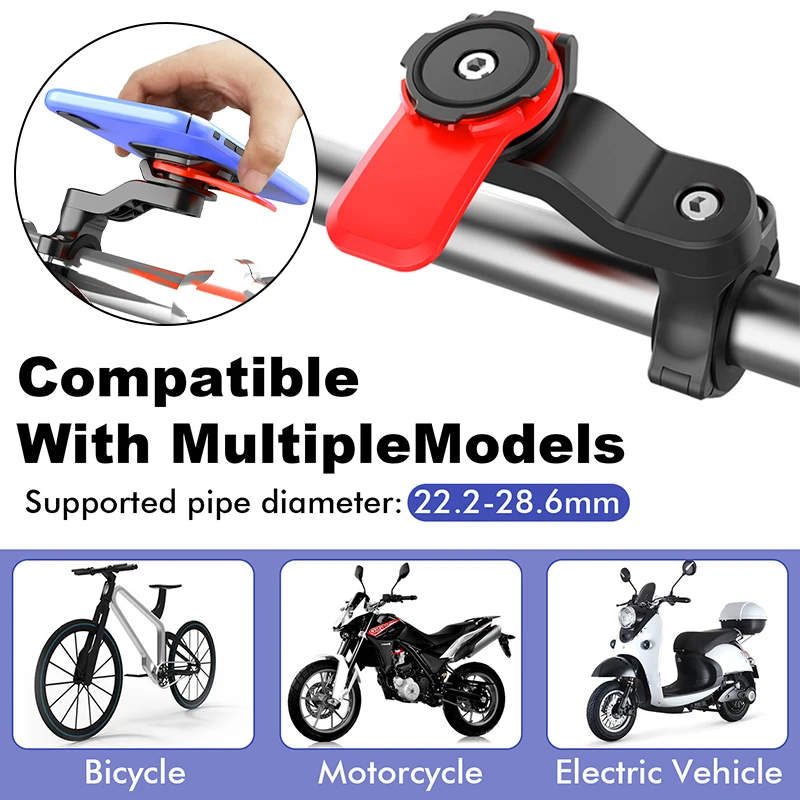 

Bike Phone Holder Detachable Easy to Install Cell Phone Handlebar Stem Mount For Bicycle Motorcycles FK88
