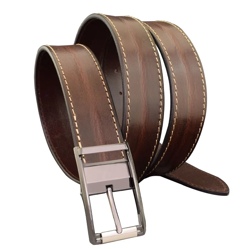 

Pin Buckle Designer Fashion Belt Casual Full Grain Leather Popular Trousers High Quality Belt Men's Classic Cintos Masculinos