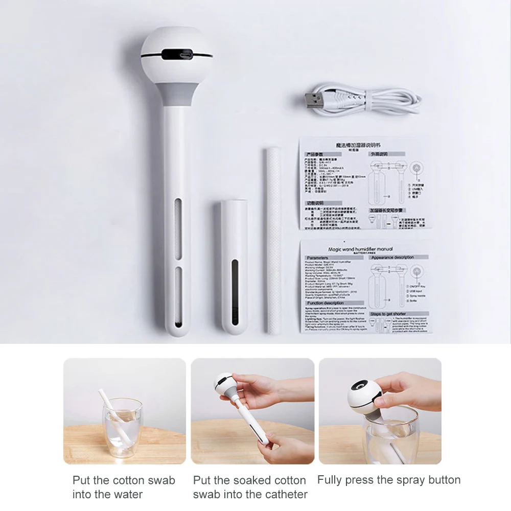 Увлажнитель портативный ультразвуковой тумана Арома диффузор регулируемая