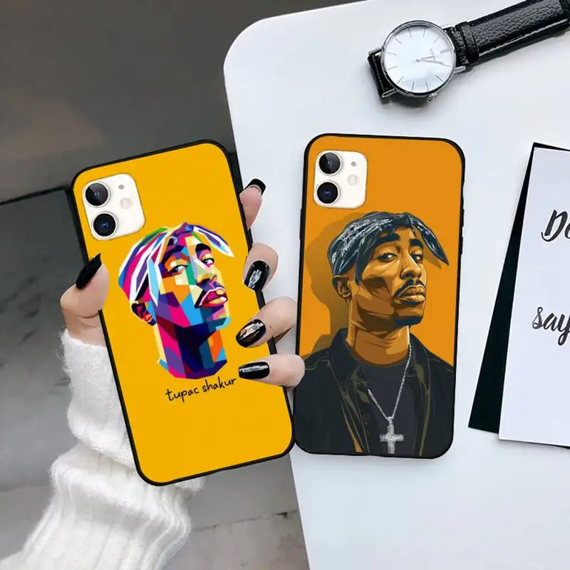 

Rapper 2pac Tupac Phone Case for iPhone 7 8 11 12 Pro X XS XR Samsung A S 6 7 9plus 10plus 21s 71