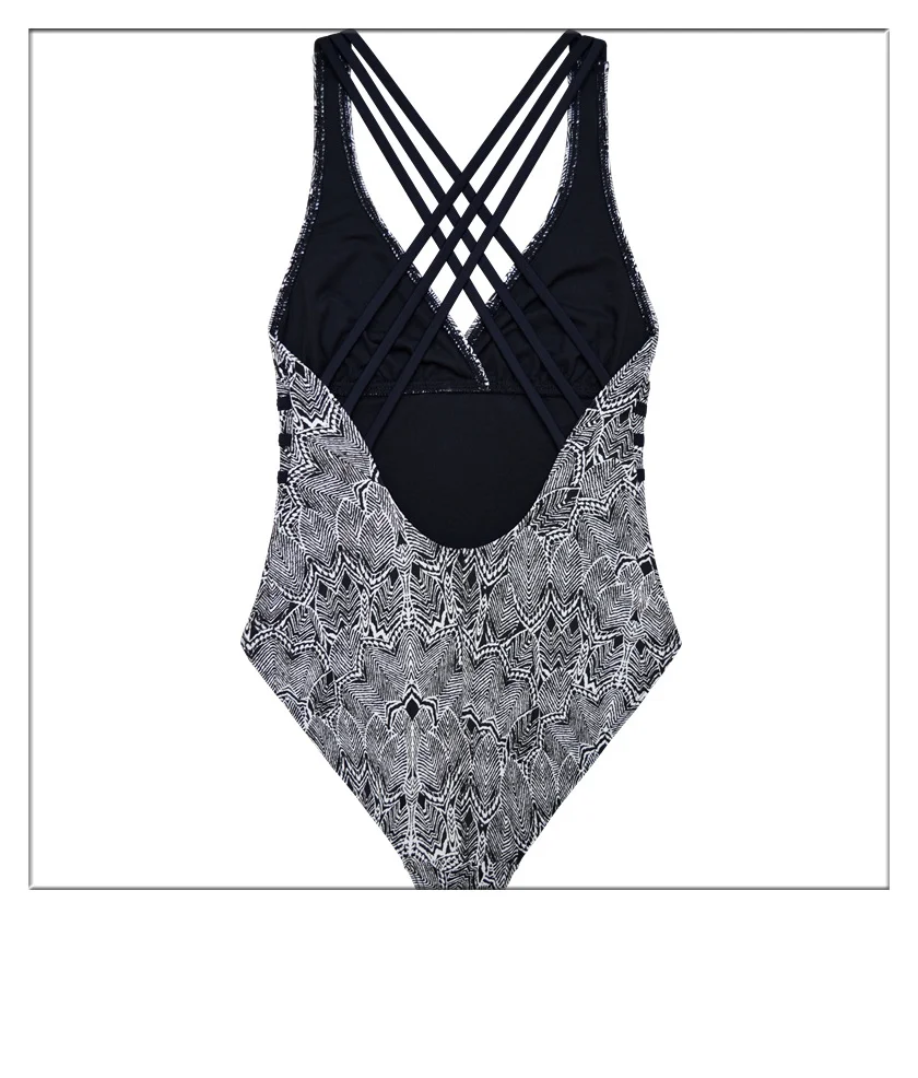 2019 Sexy One Piece Swimsuit Women Swimwear Push Up Monokini Print Swim Suit Female Bathing Summer Beach Wear XL | Спорт и
