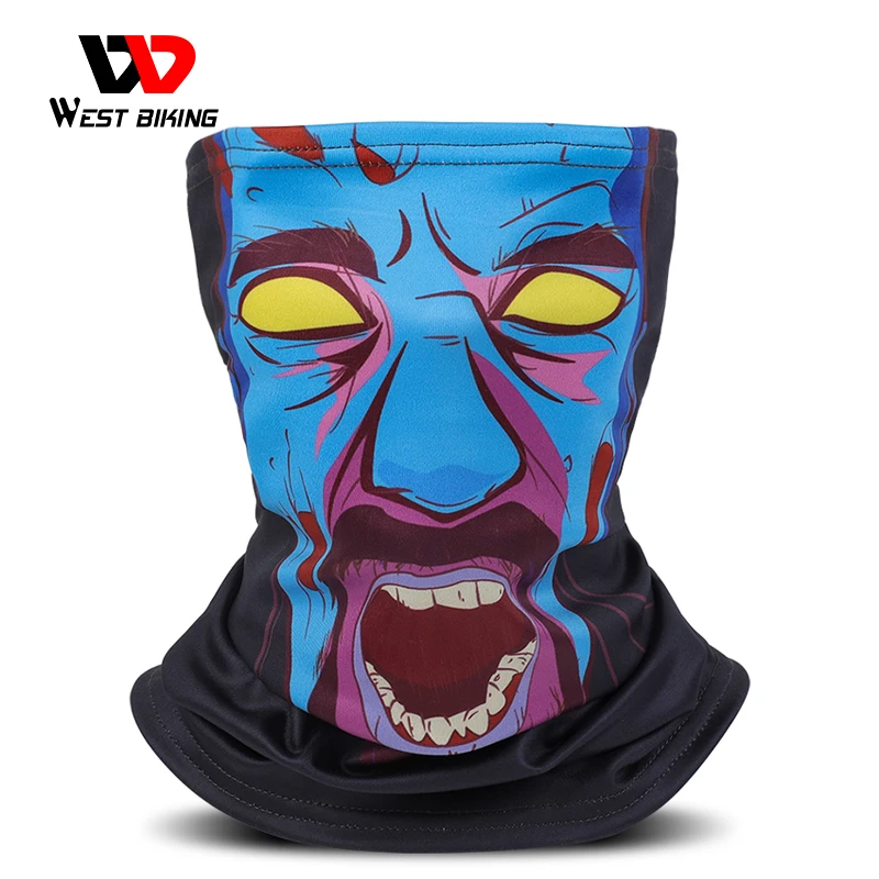 

WEST BIKING Brand New 3D Printed Sport Scarf Winter Thermal Neck Gaiter Magic Party Balaclava Men Women Cycling Fishing Headwear