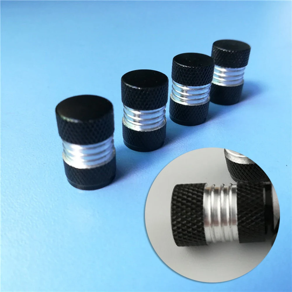 

4x Anodized Round Aluminum Tire Valve Stem Caps Wheel Air Stem Cover Accessories Car Tuning Universal Creative Durable