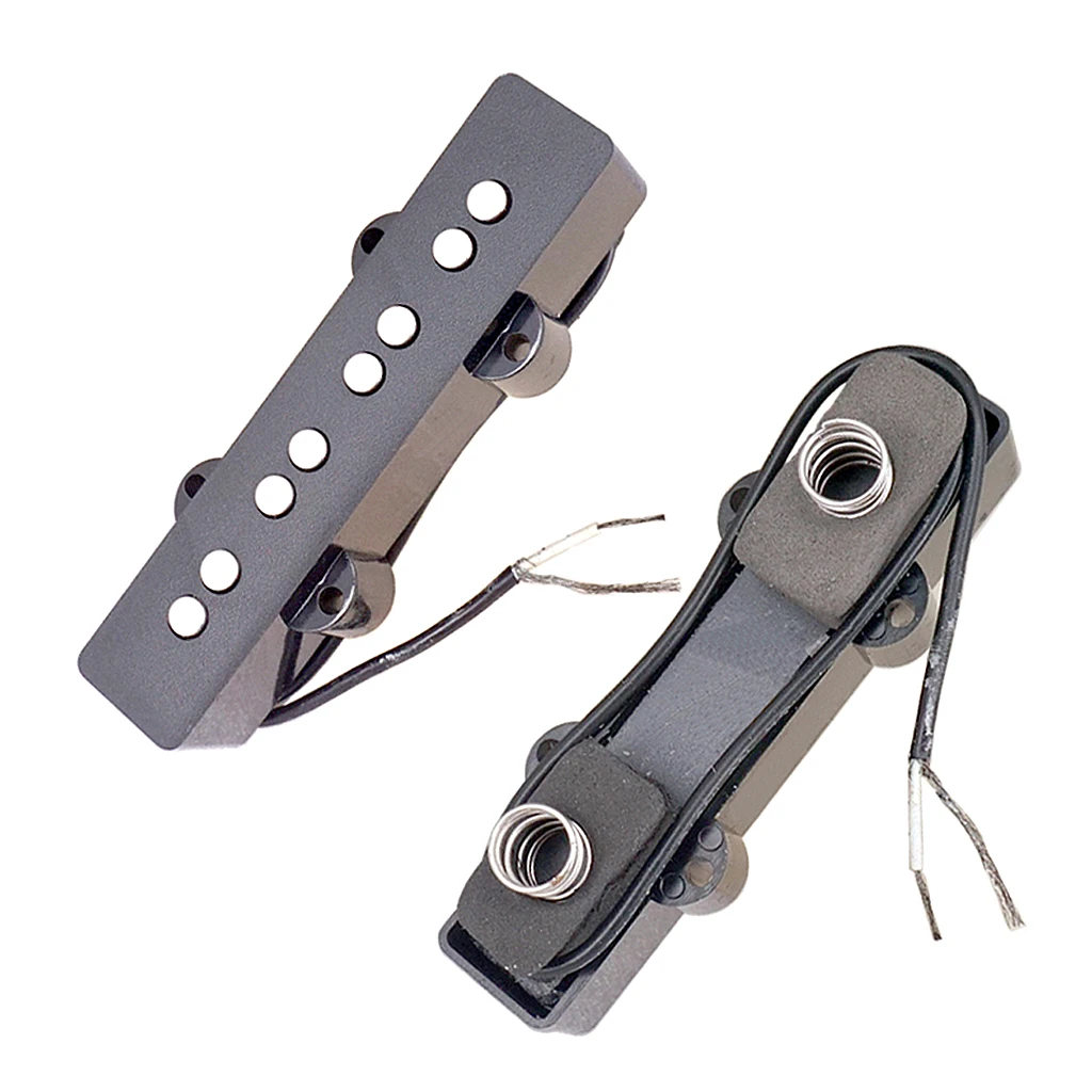 

2 Pieces Black 4 String JB Bass Pickups Neck&Bridge For Electric Bass Replacement