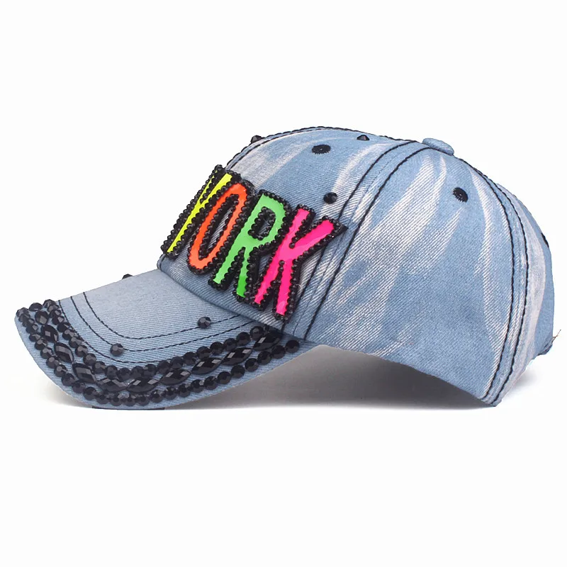 Xthree джинсовая бейсболка со стразами и буквенным принтом для мужчин Женская