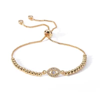 bracelet 2021 korean fashion new for women charm evil eye snake chain adjustable gold color beads goth hand couple jewelry sets