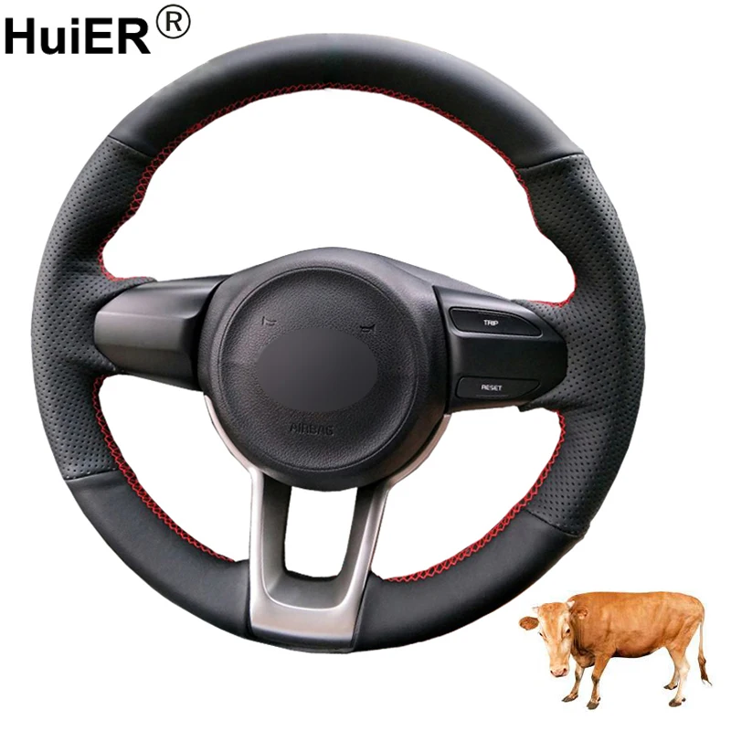 Ручное шитье искусственная коровья кожа верхнего слоя для Kia Rio 2017 2019 2020 Rio5 K2 Picanto