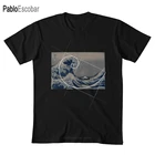 Футболка Hokusai с надписью Fibonacci, цифры fibonacci, золотистые, средние, богемные, спираль, Фибоначчи, fibonacci