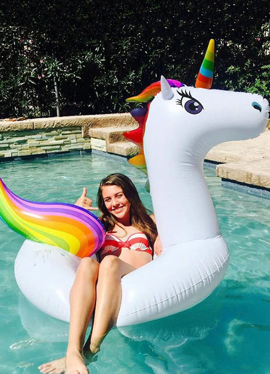 Inflatable mattress for swimming &quotrainbow unicorn&quot (150*120 cm) | Спорт и развлечения