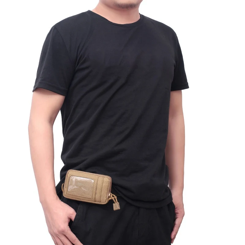 

Waterproof EDC tools Portable Tactical Key Change Purse Wallet Mini Purse Card Slots Zippers outdoor hiking tools
