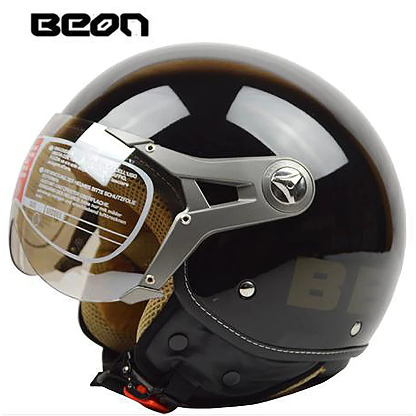 Мотоциклетный шлем BEON Chopper 3/4 винтажный с открытым лицом мотоциклетный для мужчин