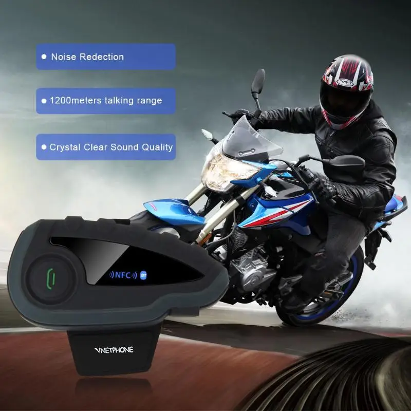 Bluetooth гарнитура с дистанционным управлением NFC подходит для мотоцикла|Наушники