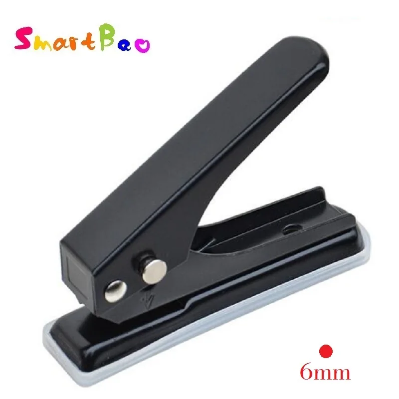 

6mm Circle Hole Puncher for Protective Film, Tag, Ticket, PVC Card (Under 1mm Thickness), 16 sheets Paper; 1/4" Round Hole Punch