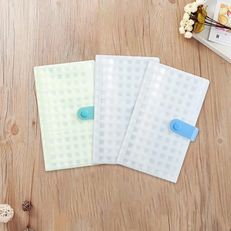 

240 Pockets Translucent Grid Pattern Business Card Book ID Credit Holder Name Card Picture Photo Album