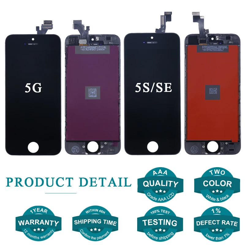 AAA + для iPhone 5S сенсорный экран качественный ЖК-дисплей Замена 5 5c SE без битых