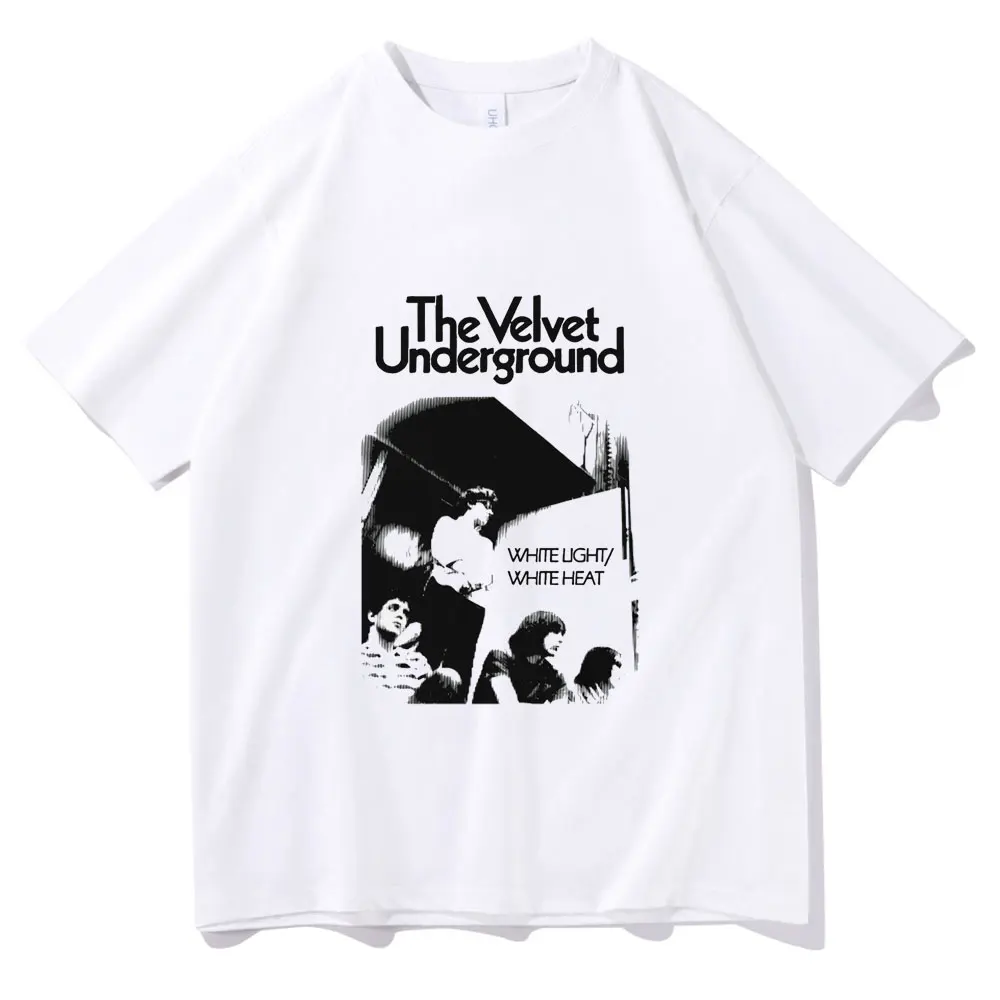 

The Velvet Underground White Light White Heat Tshirt Art Garage Punk Rock Band Tees Men Women Fashion Loose T-shirt Short Sleeve