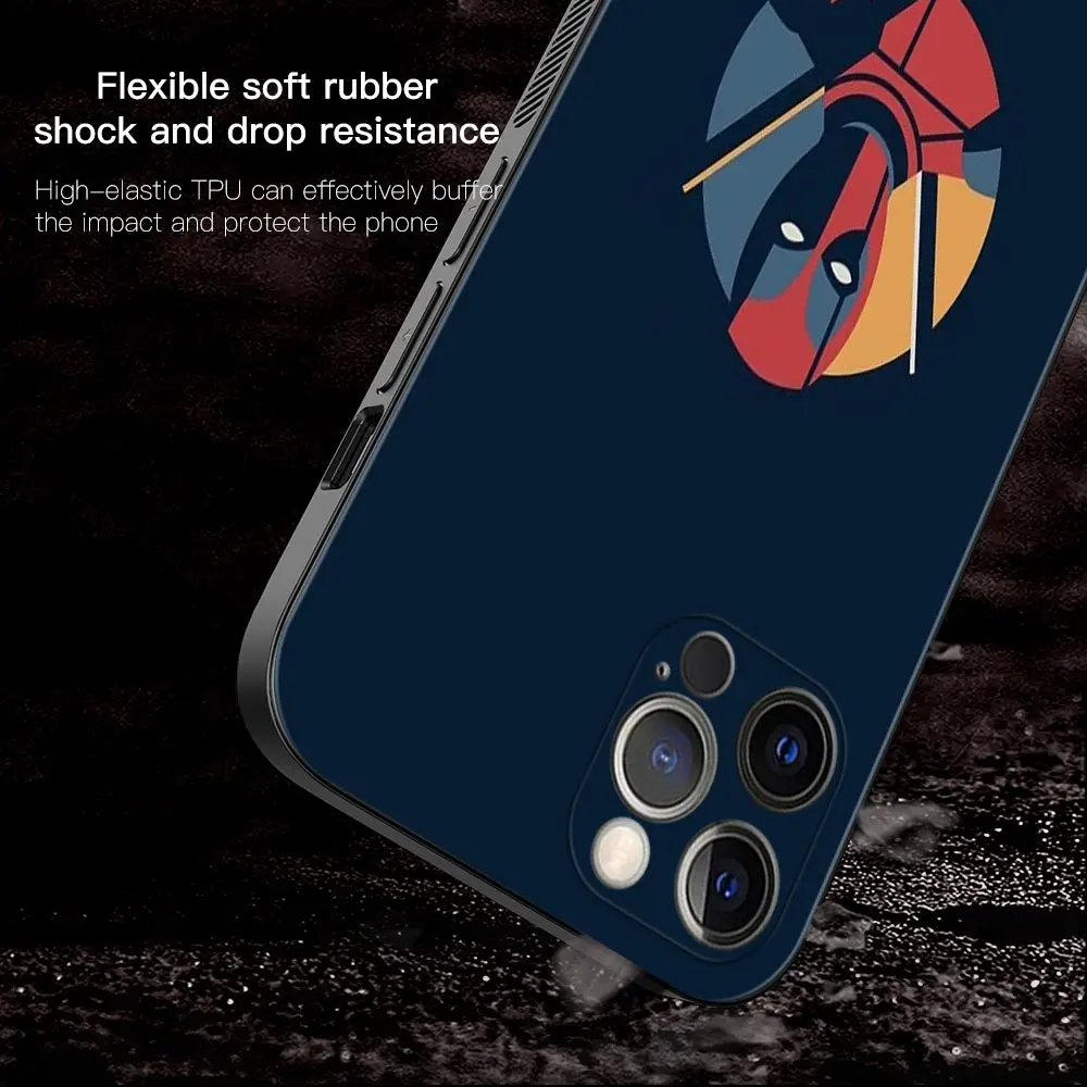 Чехол для Apple iPhone 13 12 11 Pro Max Mini XS XR X 7 8 Plus 6 6S SE 2020 комикс Marvel Дэдпул злое лицо android |